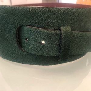 Blue Les Copains Horsehair Belt Green Size M